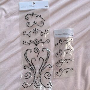 Black rhinestone stickers from Michael’s! Can be used as face jewels